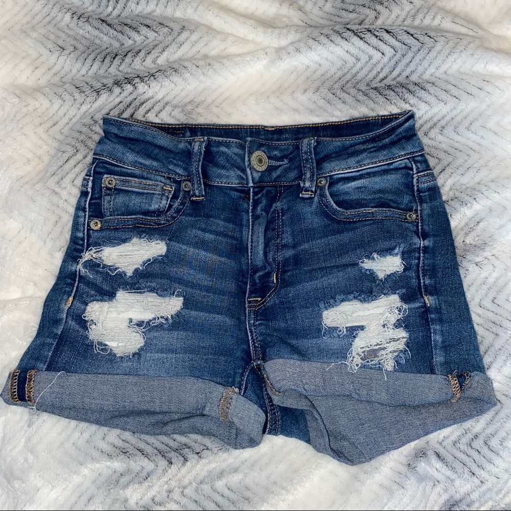 American Eagle High Rise Shortie Short Size 0